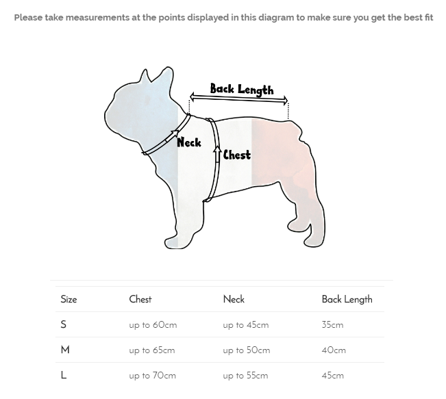 Average French Bulldog Size Chart