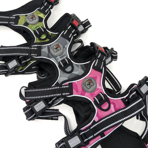Boston Anti-Pull Dog Harness 2.0 - Green Geo-Camo