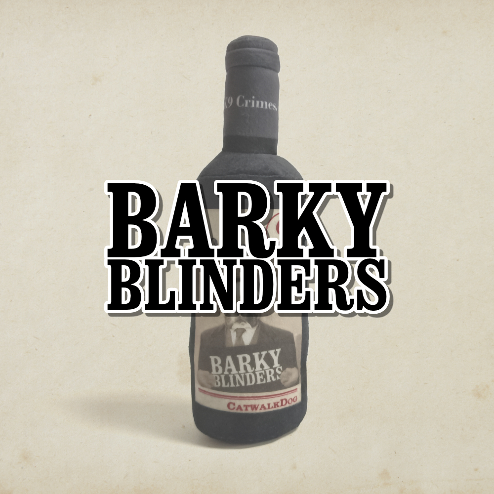 K9 Crimes Barky Blinders Wine Bottle